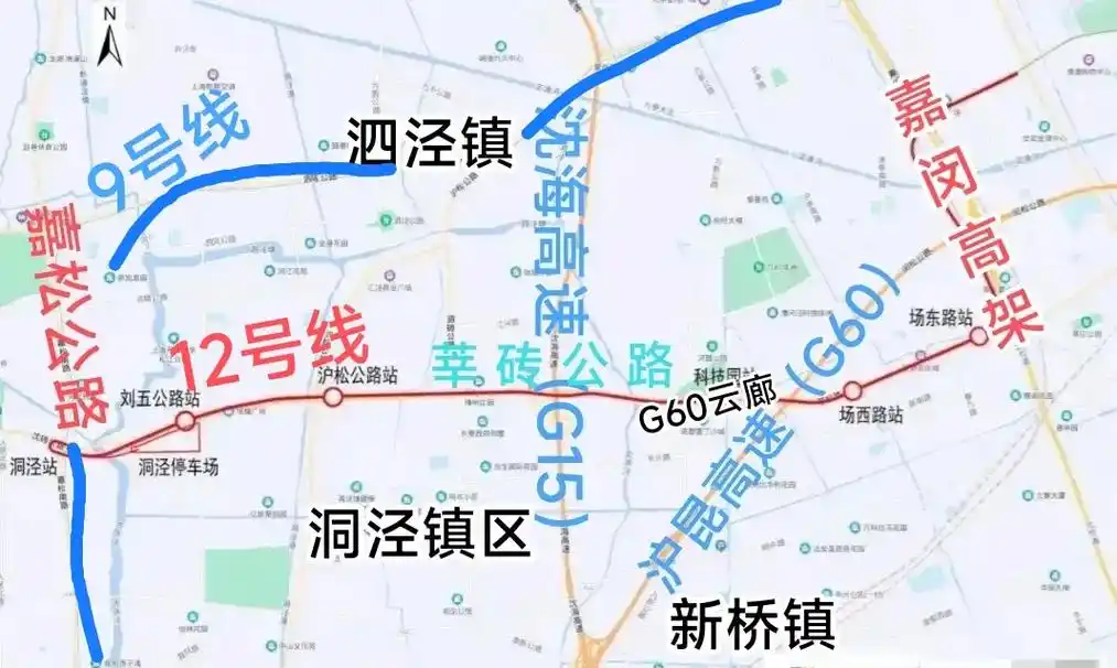 地铁12号线西延伸(松江段)6个地下站 线路全长约17.27公里