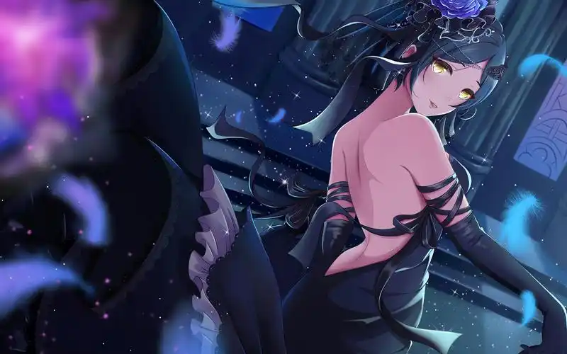 动漫美女性感插画桌面壁纸