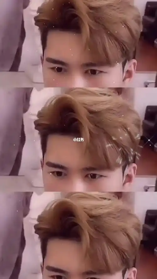 男士发型三七分侧背纹理烫