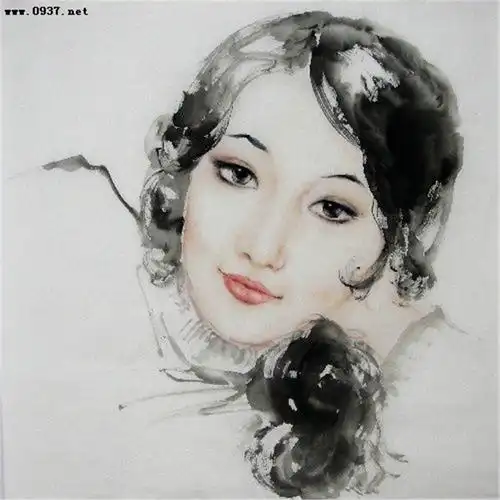 国画家刘红琴写意仕女作品