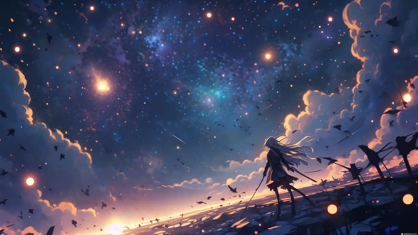 78 哇哦～这组4k超高清二次元星空壁纸真是太美啦!