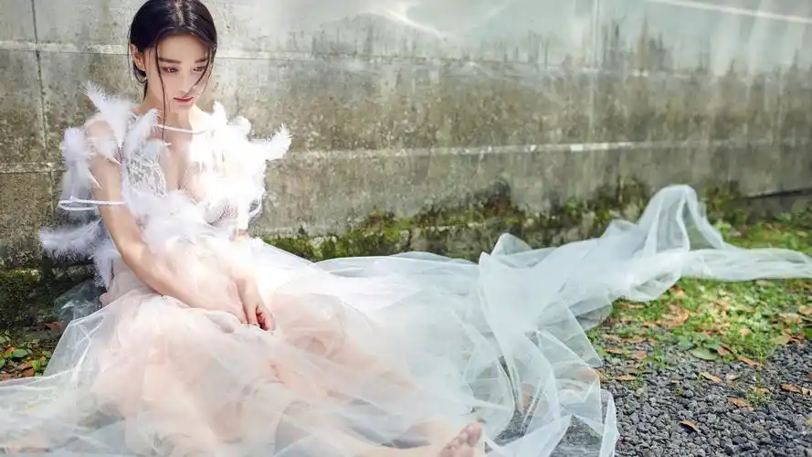 张馨予性感婚纱摄影高清桌面壁纸