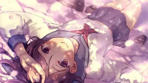 治愈系二次元卡通少女壁纸,阳光下的女孩,美好而纯真