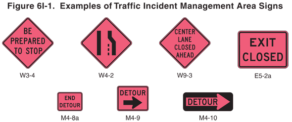 figure 6i-1 examples of traffic incident management area signs