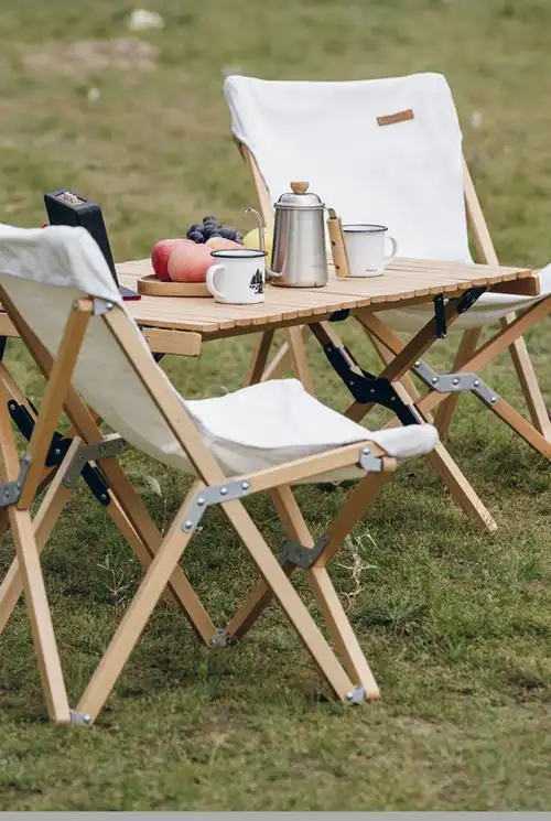 露营折叠椅皓风便携式户外折叠椅子实木躺椅露营椅沙滩椅超轻露营凳子