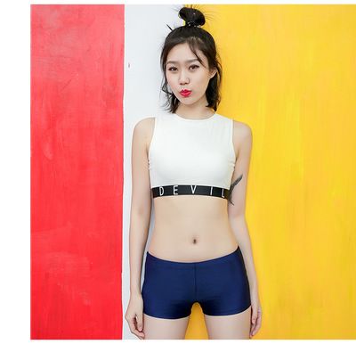 女士保守平角大码纯色泳裤女高品质弹性好四角女式打底游泳裤温泉