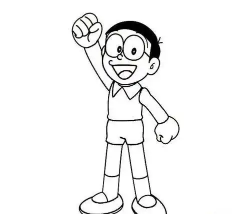 大雄哆啦a梦照片简笔画
