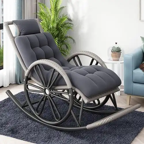 藤摇椅小户型阳台摇摇椅大人休闲懒人逍遥椅午睡家用成人躺椅市场价格