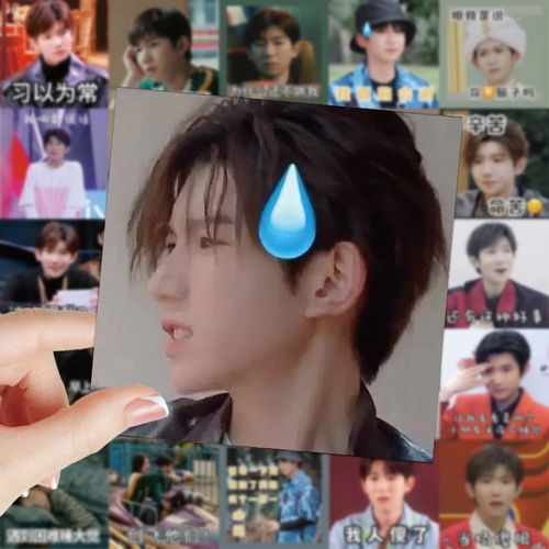 194张王源表情包贴纸搞笑明星tfboys周边diy手账水杯手机防水贴纸