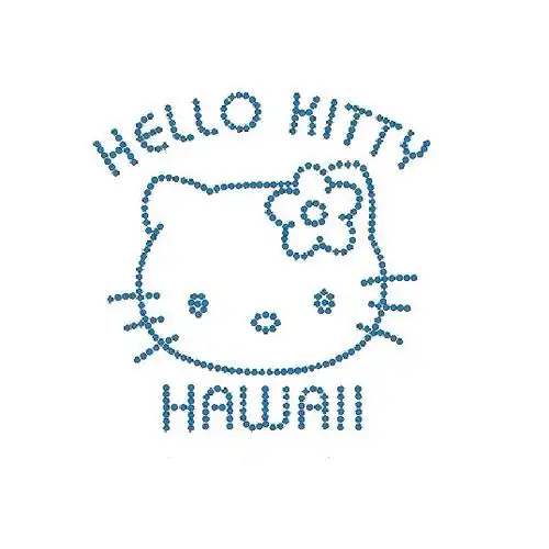烫钻卡通卡通人物hellokitty文字免费素材