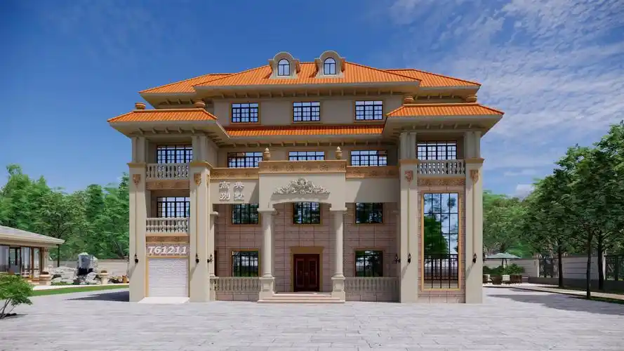 农村四层别墅外观效果图,对称设计更高端-度小视