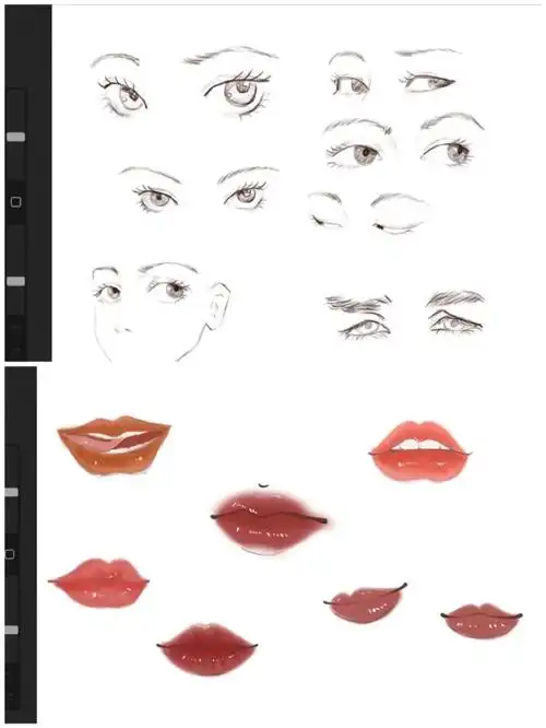 画人脸真的好难还是从单个五官开始练吧#懒羊的画画日记  #procreate