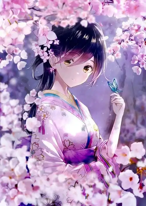 紫色系列二次元动漫美女