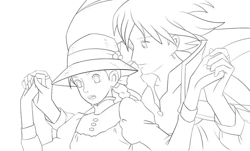 哈尔的移动城堡|动漫|单幅漫画|吃橘子了喂_临摹作品-站酷zcool