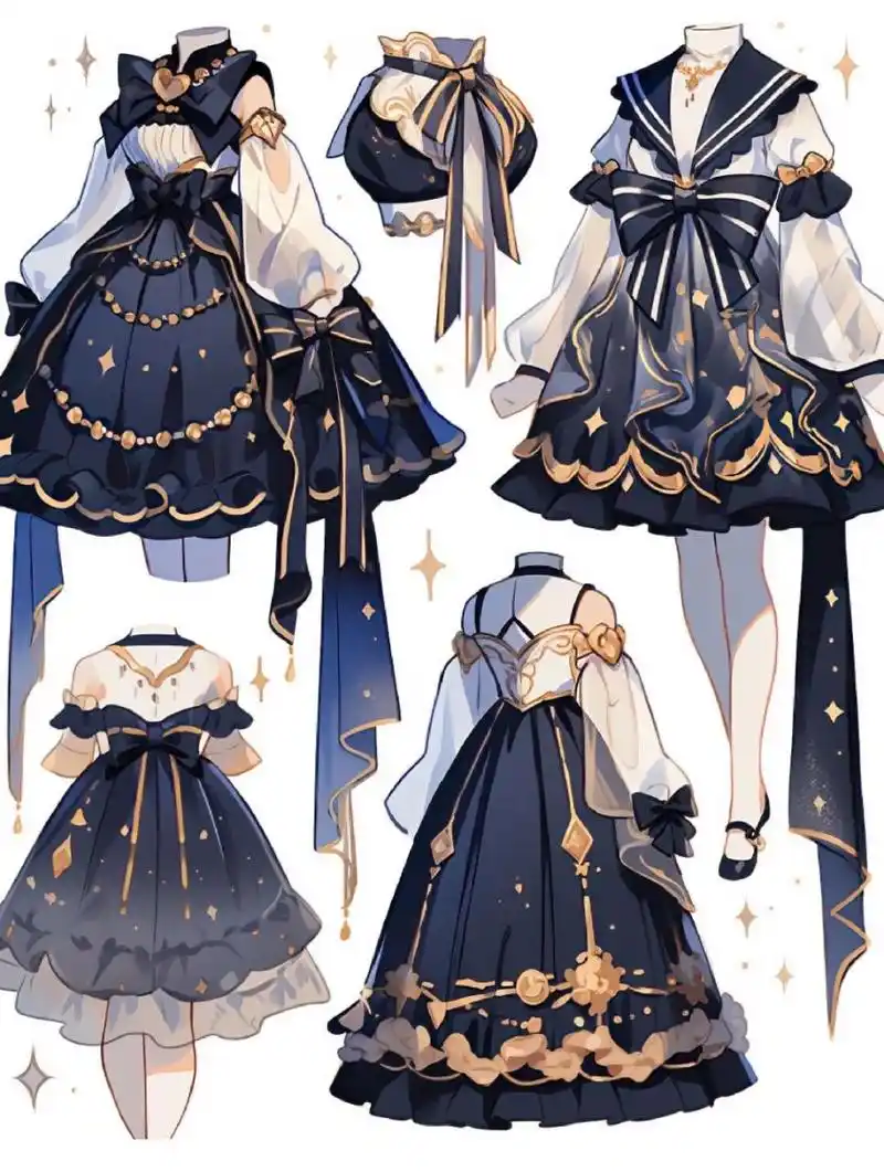 精致小礼服|手绘服装展示  选择一款适合自己的小礼服,不仅要考虑款式