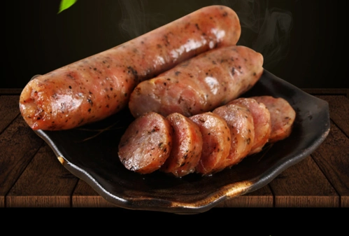 正宗台湾黑胡椒香肠手工纯肉香肠火山石台式烤肠热油炸猪肉肠10条