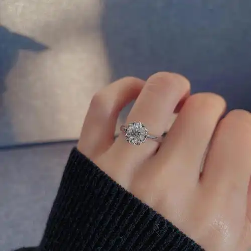 款式要经典耐看不容易过时的95推荐图片雪花款#钻戒定制