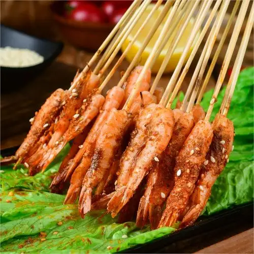 虾串铁板串串食材小虾串虾尾串鲜速冻基围整箱冻虾