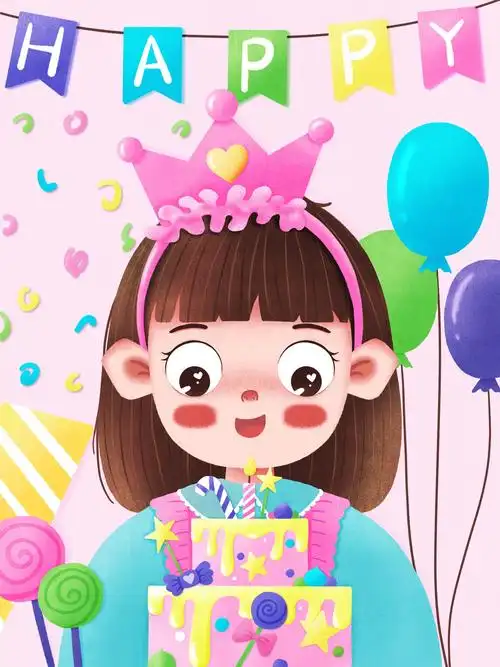 生日快乐的女孩