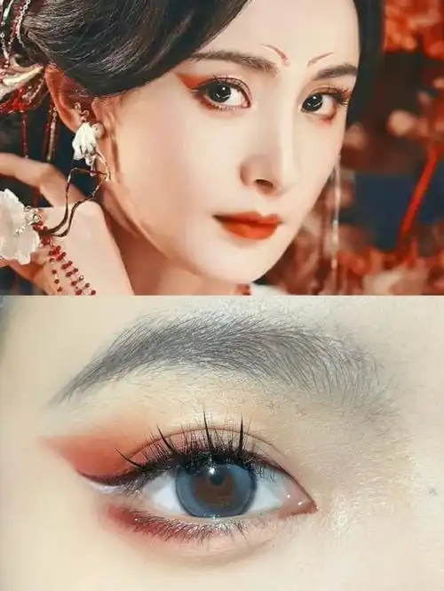 杨幂狐妖小红娘仿妆把狐狸尾巴画在眼上