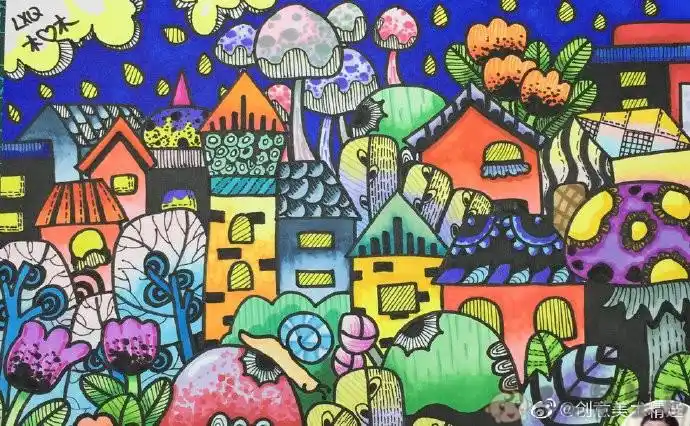 儿童8到12岁美术画简单