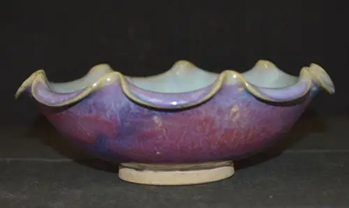 元至明 钧窑玫瑰紫釉花口洗品鉴_手机搜狐网