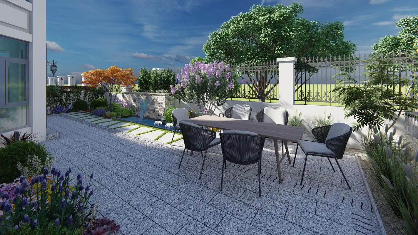 别墅庭院设计—简约现代风花园