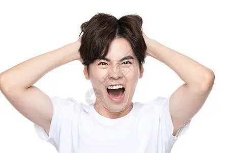 高清背景图片愤怒抓狂挠头的男人高清背景图片商务女性抓狂情绪高清