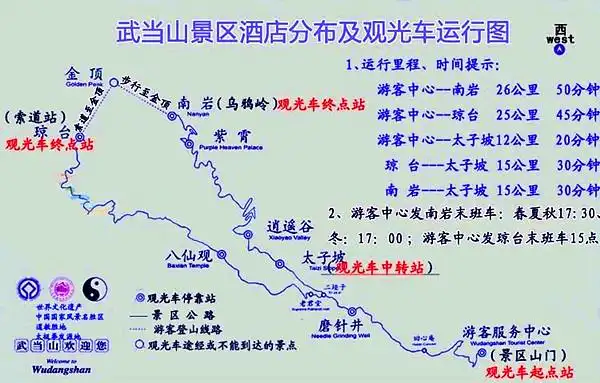 武当山观光车路线图