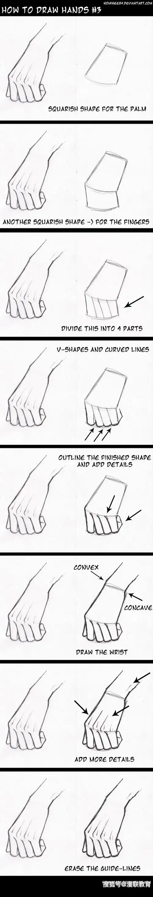 教程怎样画动漫手部零基础专业漫画培训