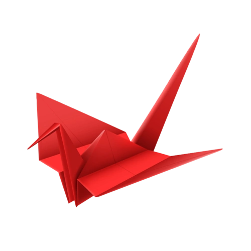 红色千纸鹤图片