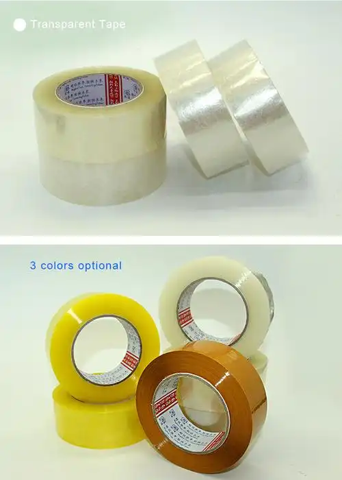 3色定制bopp透明强力粘合opp胶带,用于纸箱密封和包装