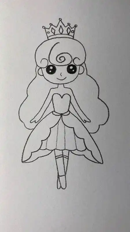 画画原来如此简单#画漂亮小公主