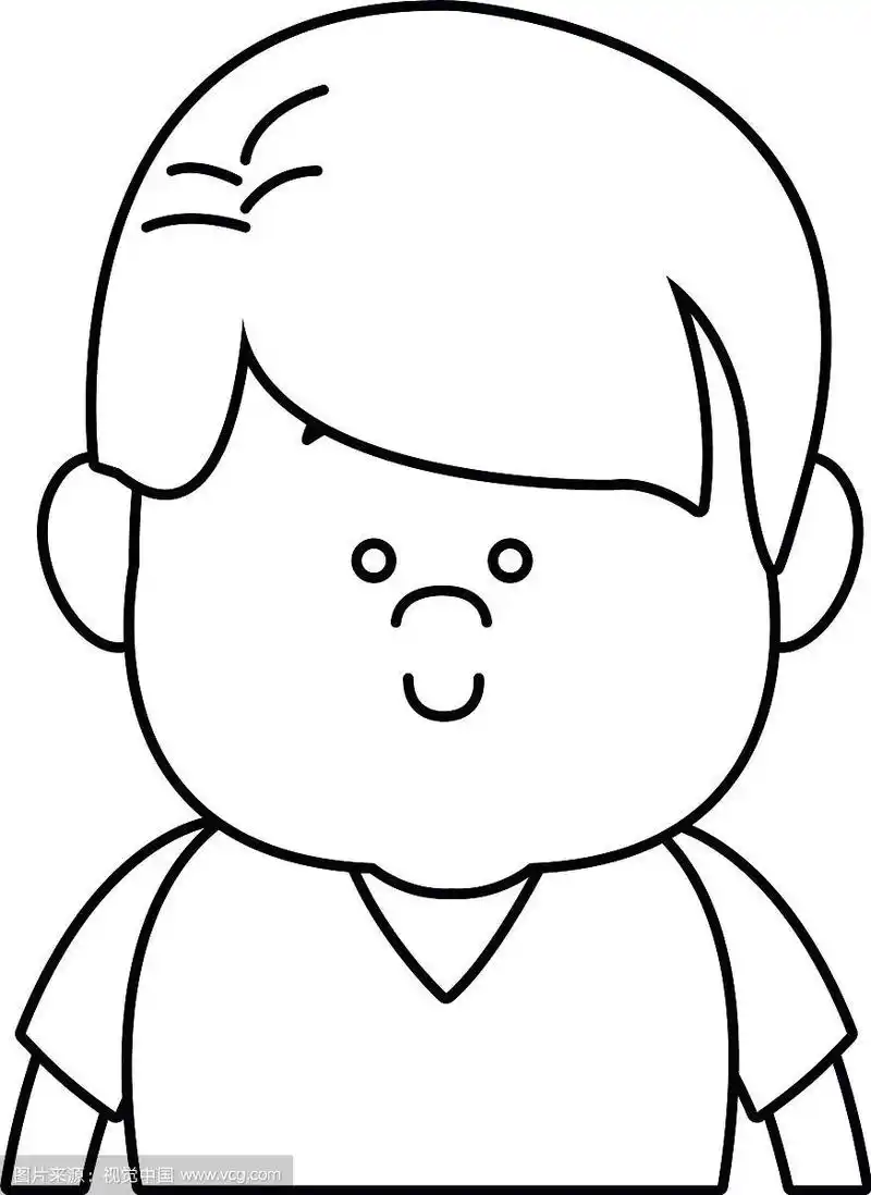 小男孩肖像人物卡通小孩