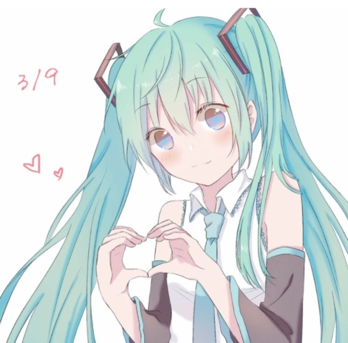 二次元动漫比心少女作品欣赏