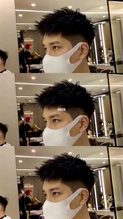 前刺飞机头男生发型男士摩根烫钢夹烫2022男