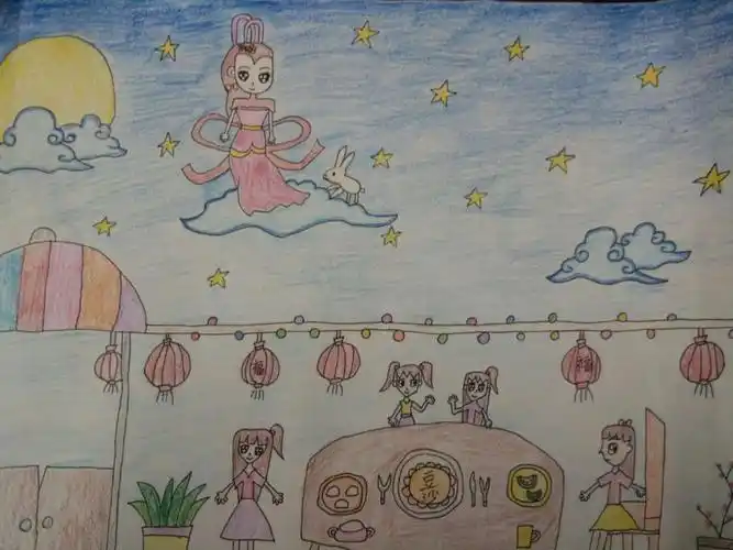 其它 南宁市大沙田小学贺中秋佳节绘画作品展 写美篇声声祝福请画画替