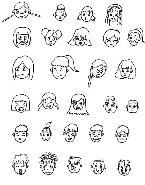 人物简笔画素材