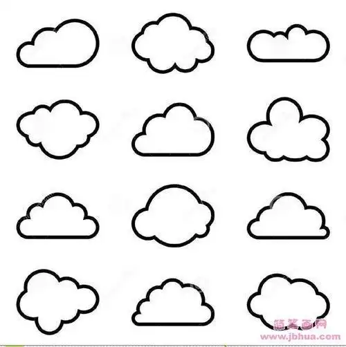 简笔画云朵_竞价网