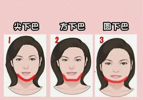 尖下巴呈近似v型,而方下巴下颌骨的线条感很强,圆下巴的走线更接近