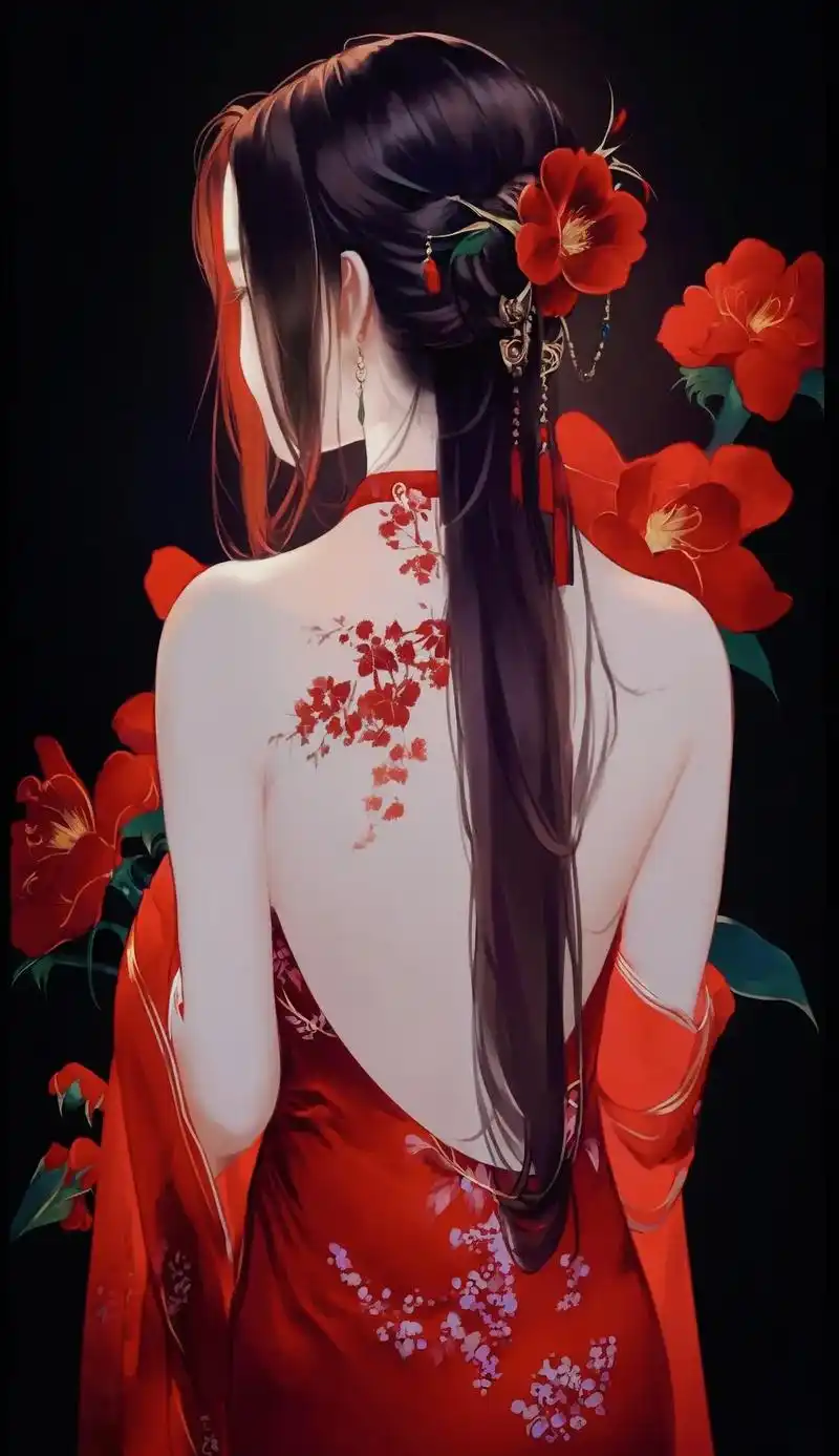 一袭轻纱,如梦似幻,倩影婉转.唯美的背影, - 抖音