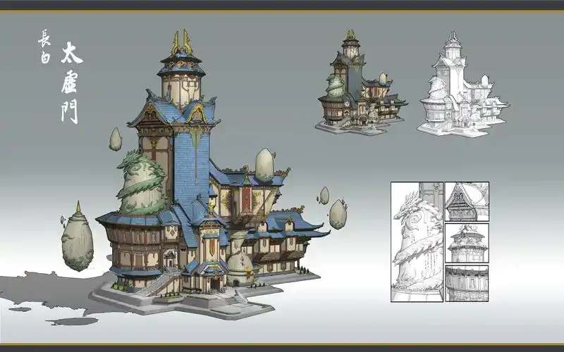 古风建筑|插画|游戏原画|四目幻想 - 原创作品 - 站酷 (zcool)