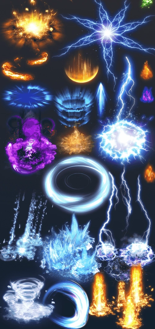 传奇技能素材 战道法技能特效全套133组 序列帧 传奇页游手游素材