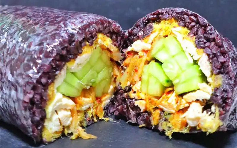 黑米粢饭团——黄金炒鸡豪华版午餐_哔哩哔哩_bilibili