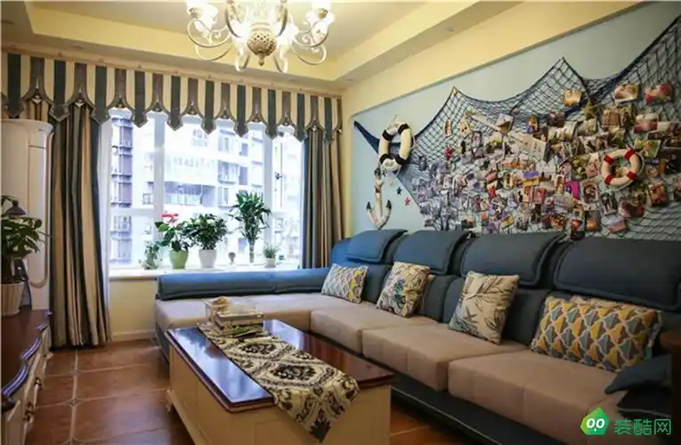 【绵阳朗钥装饰】90平地中海风格案例_地中海三室一厅一卫_装酷网装修