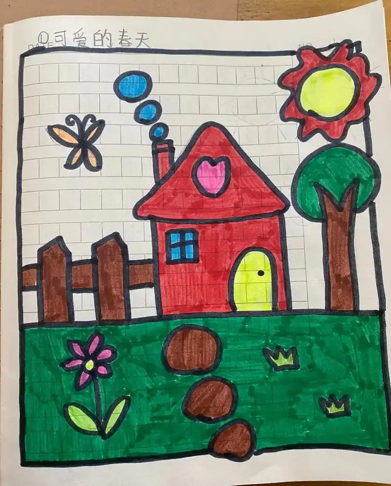 让孩子通过先去画一画春天的美景再去写一写美丽的春天的方式更好