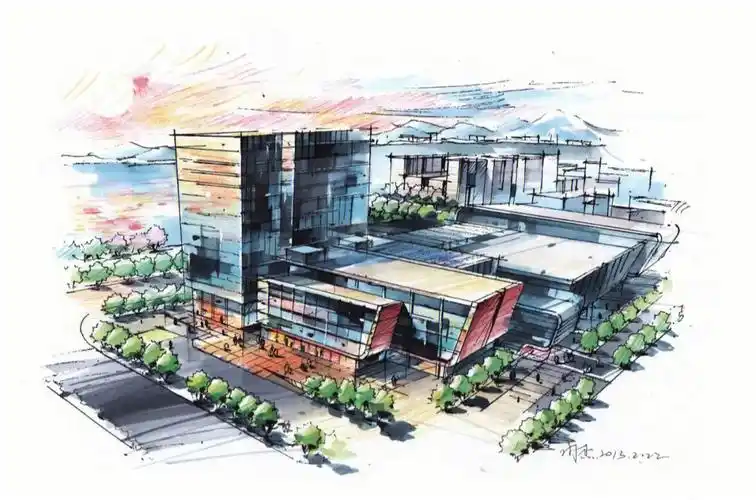 马克笔手绘分享一组马克笔梦幻建筑效果图