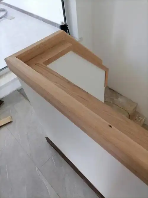 我做过的楼梯566实体墙木扶手握出来的尺寸