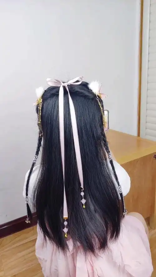 仙气十足的古风发型,女儿穿汉服一定要这样扎,简单又好看 #古装造型