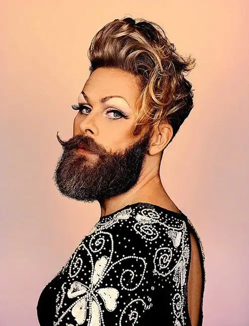 络腮胡子摄影展现跨性别时尚谁说胡子是男人专利